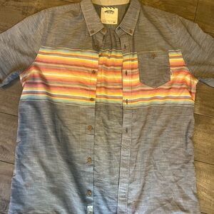 Vans Gray Shirt with Multicolor Stripes